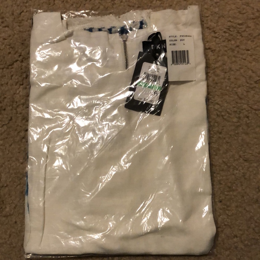 DKNY Womens Linen Printed Top - Picture 3 of 4